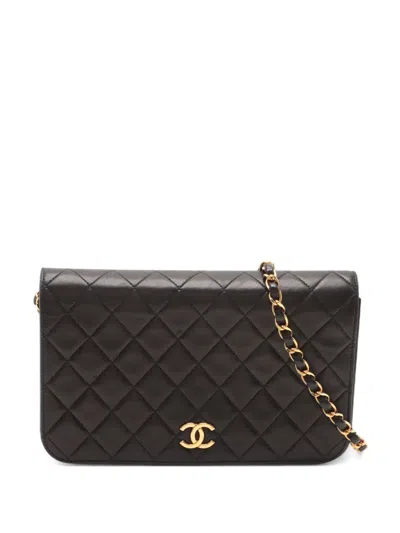Pre-owned Chanel Full Flap Quilted Shoulder Bag In Black