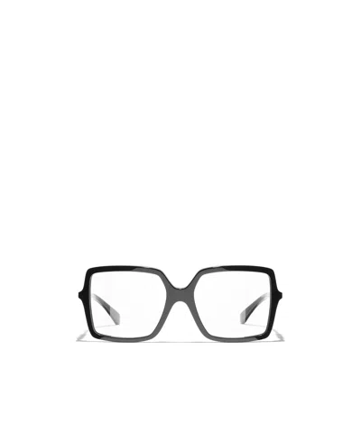 Chanel Full Frame Plain Mirror In Black