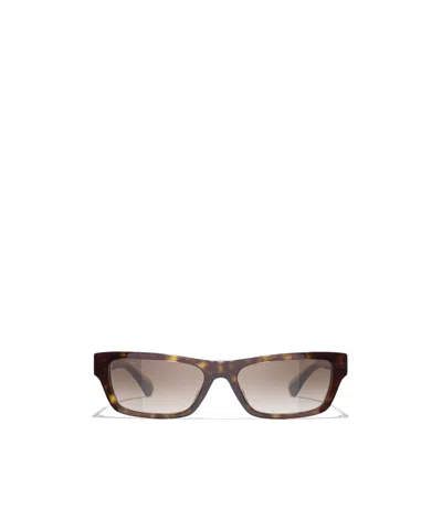 Chanel Full Frame Sunglasses In Brown