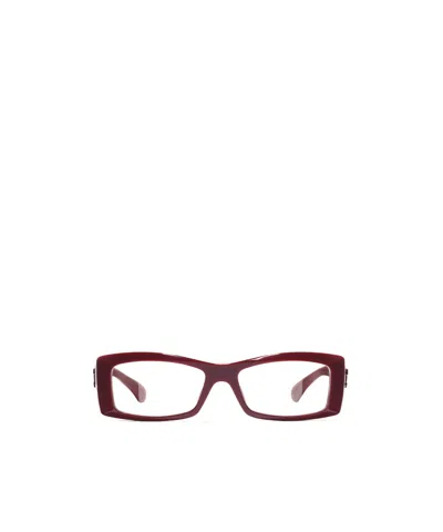 Chanel Full-rimmed Plano Lenses In Burgundy