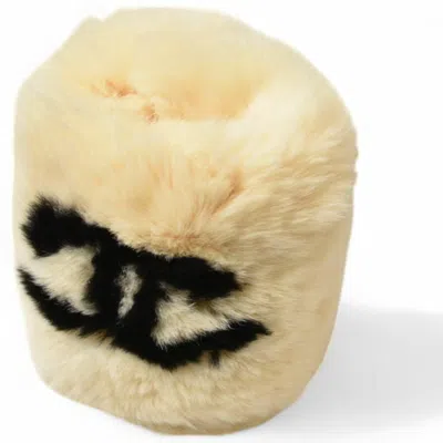 Pre-owned Chanel Fur Bangle () In White