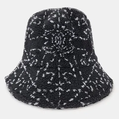 Pre-owned Chanel Fur Bucket Hat In Black