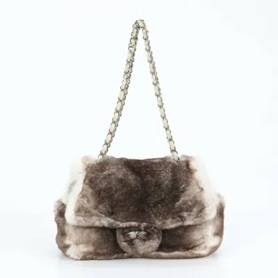Pre-owned Chanel Fur Shoulder Bag Tote Bag () In Brown