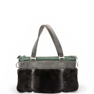 Pre-owned Chanel Fur Sport Ligne In Grey