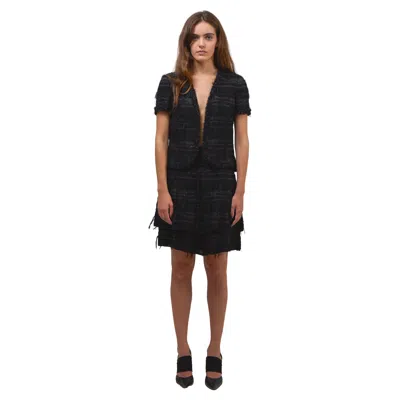 Pre-owned Chanel F/w 2005 Runway Skirt Suit In Black