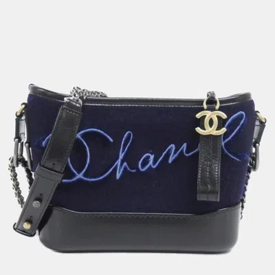 Pre-owned Chanel Gabriel Line Shoulder Bag In Black