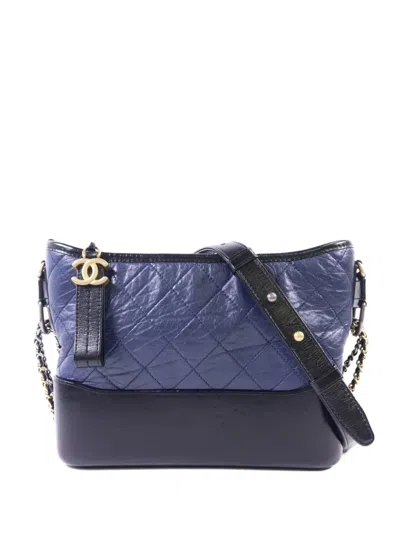 Pre-owned Chanel Gabrielle Cc Chain Shoulder Bag In Blue