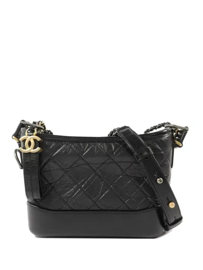 Pre-owned Chanel Gabrielle Chain Shoulder Bag In Black
