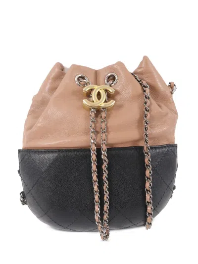 Chanel Gabrielle Quilted Bucket Bag In Multi