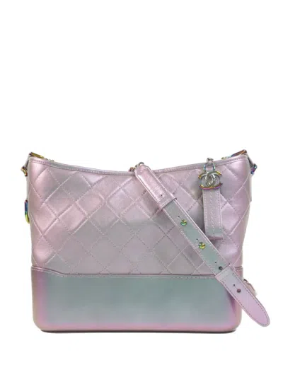 Pre-owned Chanel Gabrielle Quilted Shoulder Bag In Pink