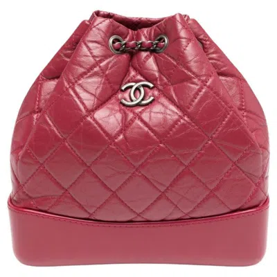 Pre-owned Chanel Gabrielle Red Backpack