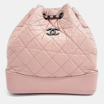 Pre-owned Chanel Gabrielle Small Backpack In Pink