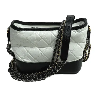 Pre-owned Chanel Gabrielle Small Hobo Bag Black White
