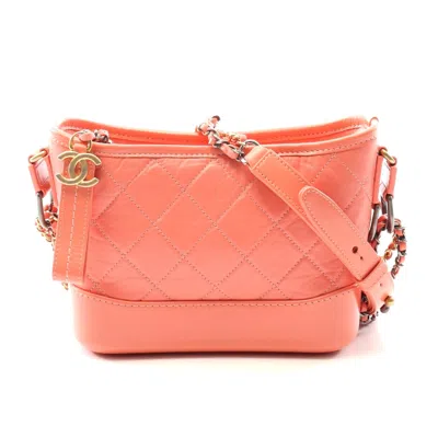 Pre-owned Chanel Gabrielle Small Hobo Bag Orange