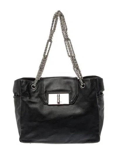 Pre-owned Chanel Giant Reissue Mademoiselle Lock Tote In Black