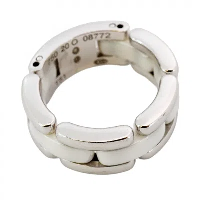 Pre-owned Chanel Gold (18k) Ceramic Band Ring () In Multi
