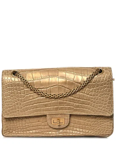 Pre-owned Chanel Gold Alligator 2.55 Reissue 226 Flap (authentic Pre-loved)