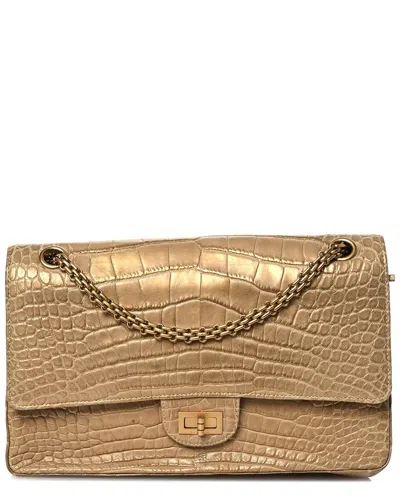 Pre-owned Chanel Gold Alligator 2.55 Reissue 226 Flap (authentic Pre-loved)