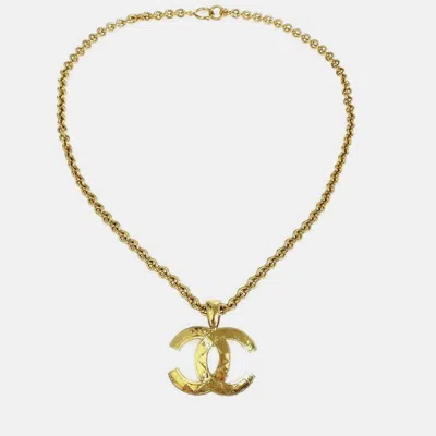 Pre-owned Chanel Gold Chain Pendant Necklace
