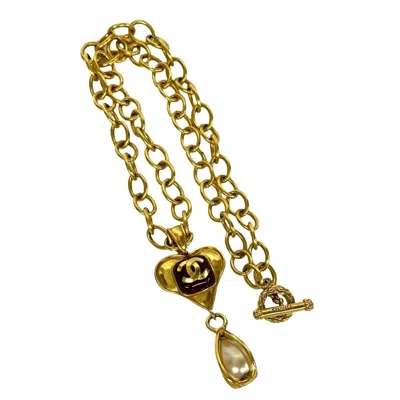 Pre-owned Chanel Gold Color Gold Plating Necklace () In Multi