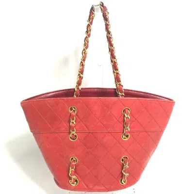 Pre-owned Chanel Gold Color Leather Handbag Shoulder Bag () In Multi