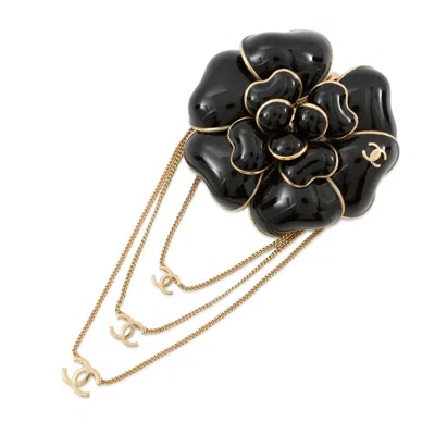 Pre-owned Chanel Gold Enamel Gold Plating Brooch () In Multi