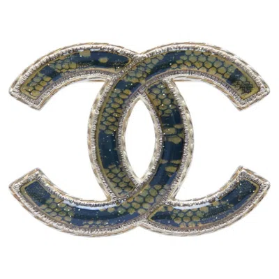 Pre-owned Chanel Gold Gold Plating Resin Brooch () In Multi