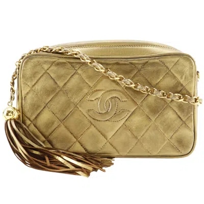 Pre-owned Chanel Gold Leather Shoulder Bag ()
