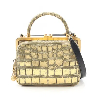 Pre-owned Chanel Gold Leather Shoulder Bag () In Multi