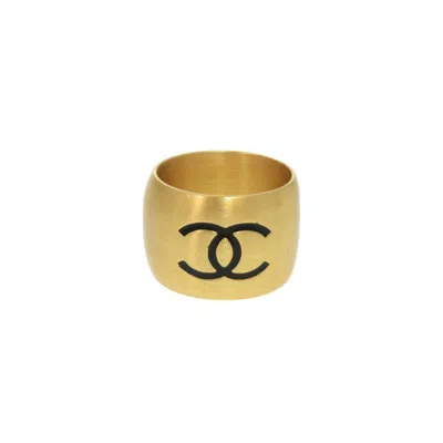Pre-owned Chanel Gold Metal Band Ring () In Multi