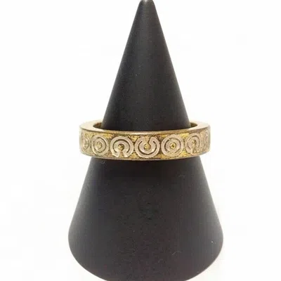 Pre-owned Chanel Gold Metal Band Ring ()