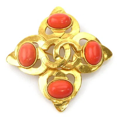 Pre-owned Chanel Gold Metal Brooch () In Multi