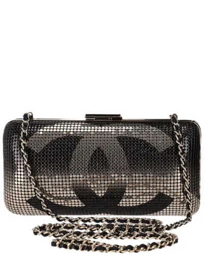 Chanel Gold Metal Chainmail 'cc' Logo Hologram Minaudiere Bag (authentic Pre-  Loved)