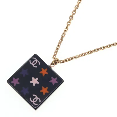Pre-owned Chanel Gold Metal Plastic Necklace () In Red