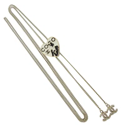 Pre-owned Chanel Gold Off- Enamel Metal Necklace () In Multi