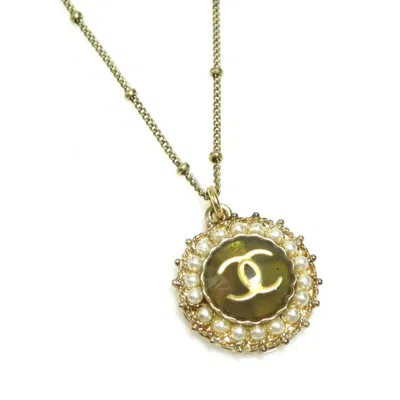 Pre-owned Chanel Gold Off- Metal Necklace () In Black