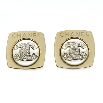 Pre-owned Chanel Gold Off- Metal Stud Earrings () In Multi