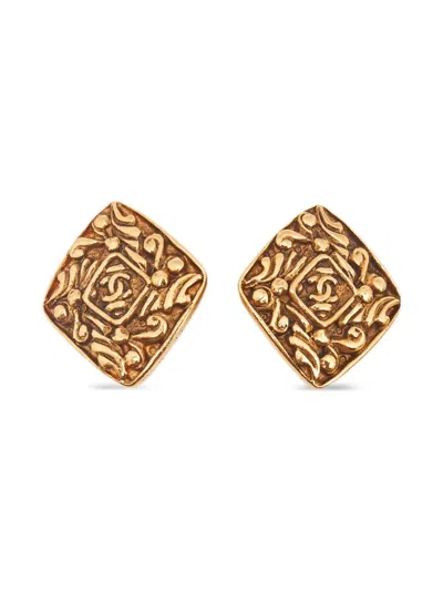 Pre-owned Chanel Gold Plate Earrings