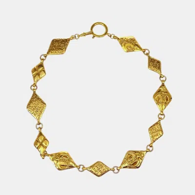 Pre-owned Chanel Gold Plated Chain Necklace