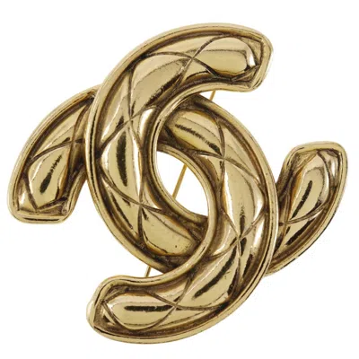 Pre-owned Chanel Gold Plated Coco Mark Brooch
