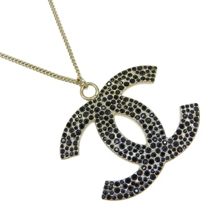 Pre-owned Chanel Gold Plated Coco Mark Necklace