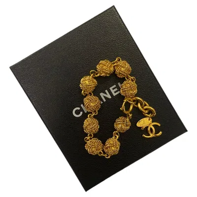 Pre-owned Chanel Gold Plated Knot Bracelet In Multi