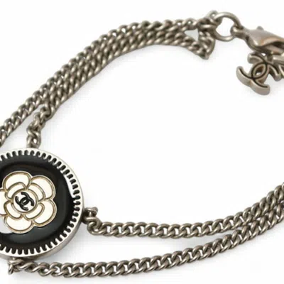 Pre-owned Chanel Gold Plating Charm Bracelet () In Silver