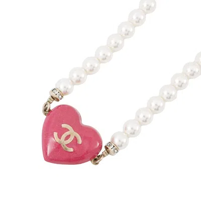 Pre-owned Chanel Gold Plating Necklace () In Pink