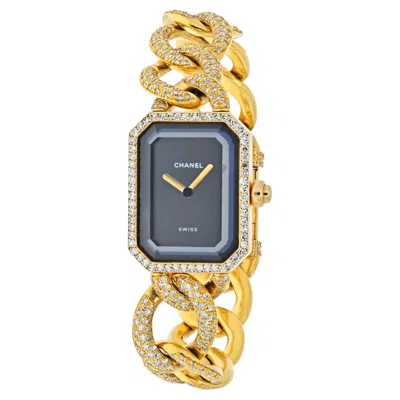 Pre-owned Chanel Gold Première Diamond Quartz Model H0114 Ladies Watch In Multi