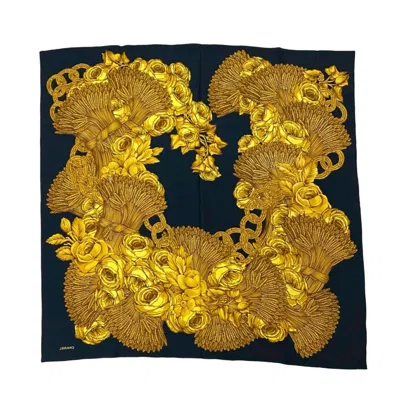 Pre-owned Chanel Gold Silk Scarf () In Multi