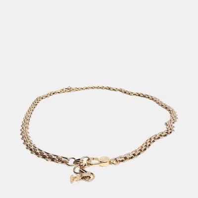 Pre-owned Chanel Gold Tone Chain Belt In Multicolor