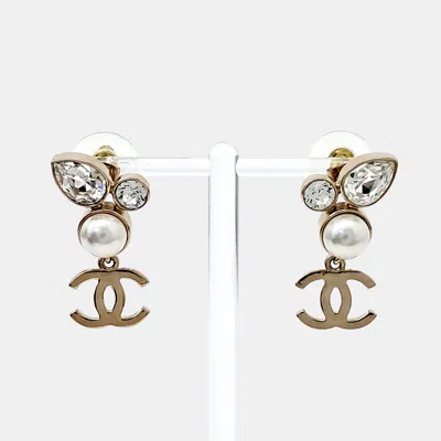 Pre-owned Chanel Gold Tone Earrings In Multi