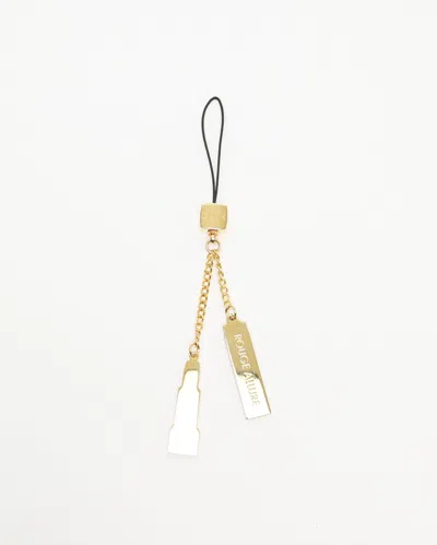 Pre-owned Chanel Gold-tone Lip Motif Charm