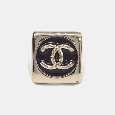 Pre-owned Chanel Gold Tone Ring In Multicolor